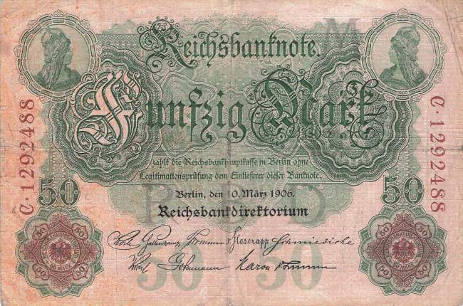 50 Mark 1906 Ro25b M/C
